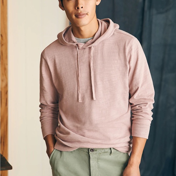 Faherty Sunwashed Slub Hoodies Spring Quartz Pink Organic Cotton Small - Picture 3 of 16